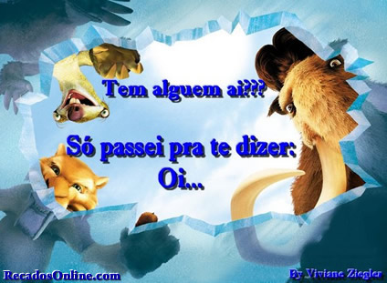 Tem alguém aí??? Só passei pra te dizer: Oi...