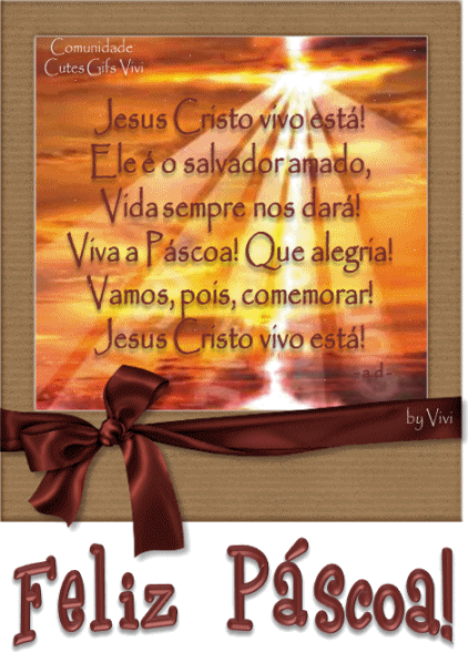 Jesus Cristo vivo está! Ele é o salvador amado, Vida sempre...
