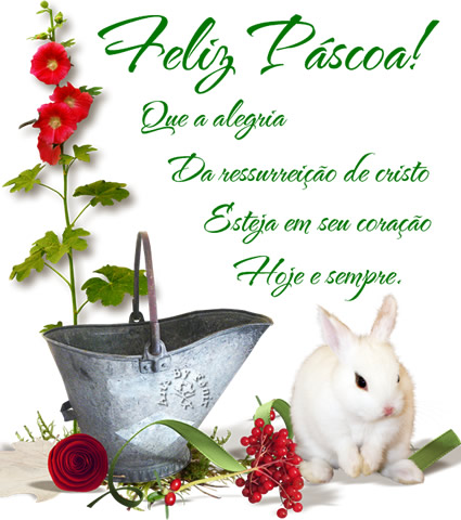 Feliz Páscoa! Que a alegria da ressurreição de Cristo...