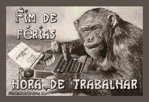 Fim de Férias. Hora de trabalhar.