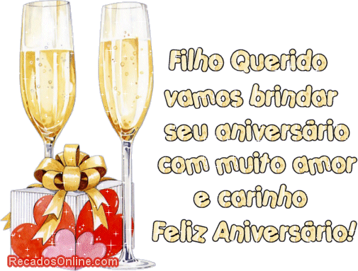 Filho querido vamos brindar seu aniversário com muito amor e carinho...