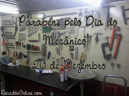 Parabéns pelo Dia do Mecânico! 20 de Dezembro