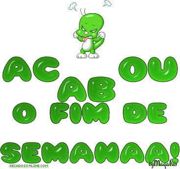 Acabou o fim de semana!