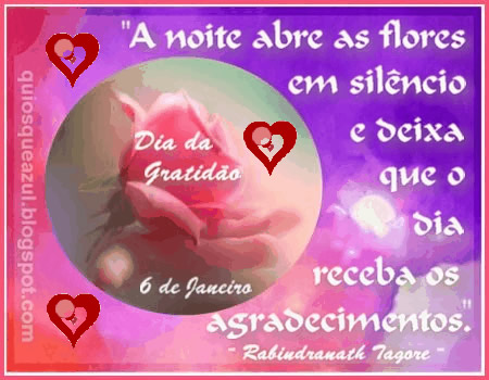 Dia da Gratidão - 6 de Janeiro. A noite abre as flores em...