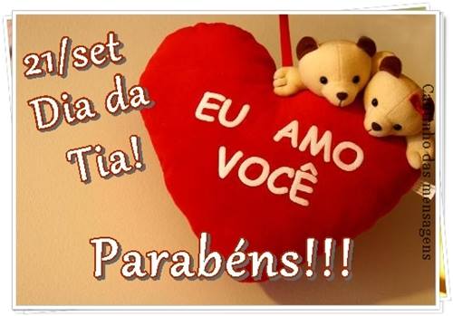 21/Set Dia da Tia! Parabéns!