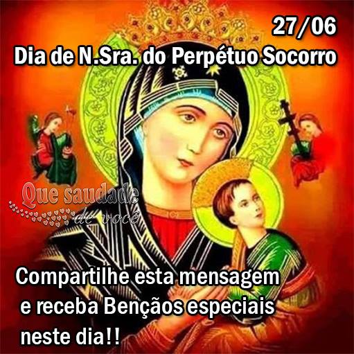 Dia de Nossa Senhora do Perpétuo Socorro imagem
