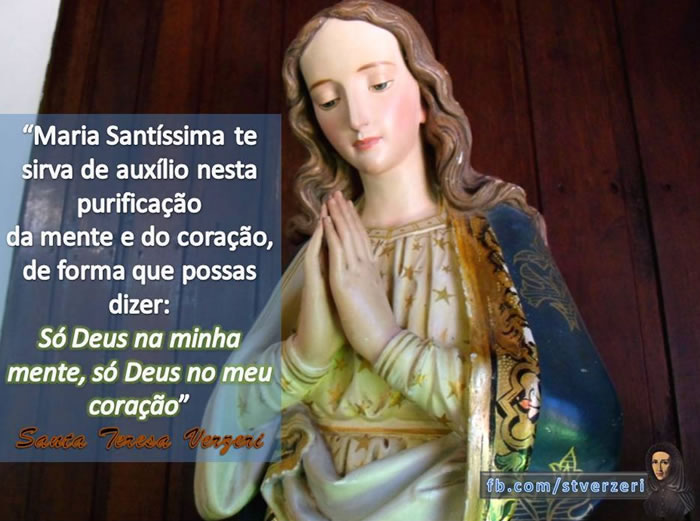Maria Santíssima, te sirva de auxílio nesta...