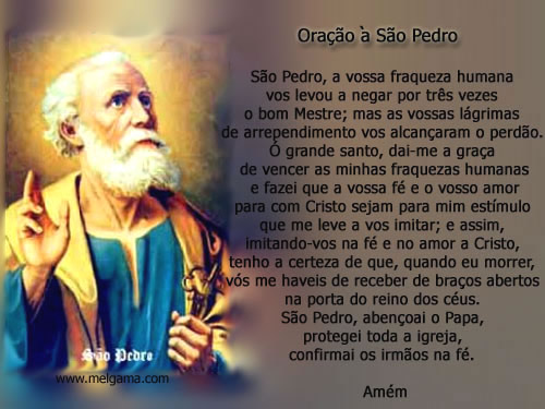 Oração à São Pedro São Pedro, a vossa...