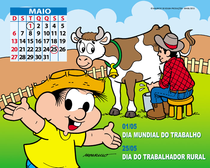 01/05 Dia Mundial do Trabalho 25/05 Dia do Trabalhador Rural