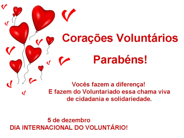 Corações Voluntários: Parabéns! Vocês...