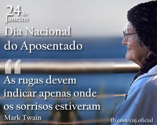 24 de Janeiro - Dia do Aposentado. As rugas devem indicar apenas onde os...