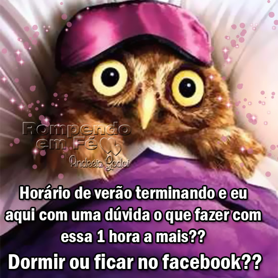 Horário de verão terminando e eu aqui com uma dúvida: o...