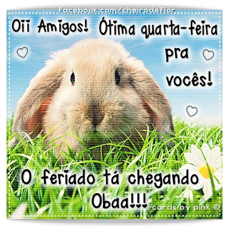 Oi amigos! Ótima quarta-feira pra vocês! O feriado tá...