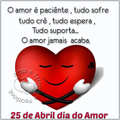 O amor é paciente, tudo sofre, tudo crê, tudo espera, tudo...