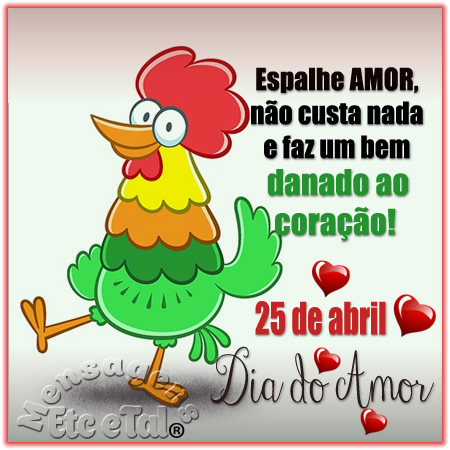 Espalhe amor, não custa nada e faz um bem danado ao...