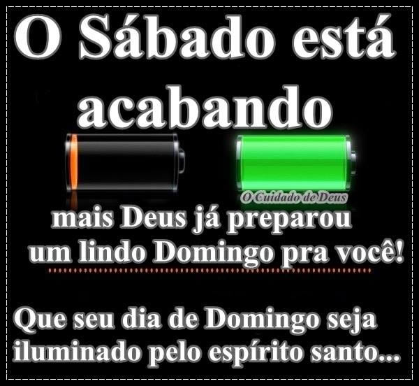 O Sábado está acabando. Mas, Deus já preparou um lindo...