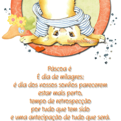 Páscoa é: É dia...