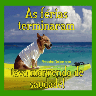 As férias termina...