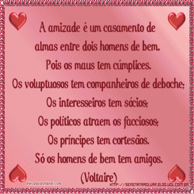 A amizade é um...